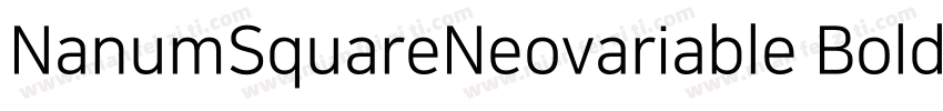 NanumSquareNeovariable Bold字体转换